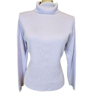 Lavender Ribbed Knit Turtleneck